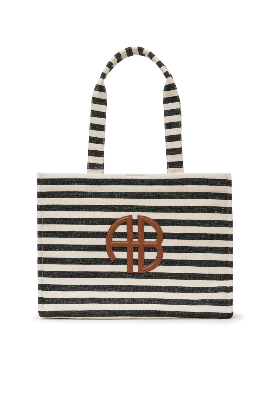 Anine Bing - Lara Tote Black and Natural Stripe