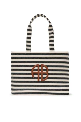 Anine Bing - Lara Tote Black and Natural Stripe