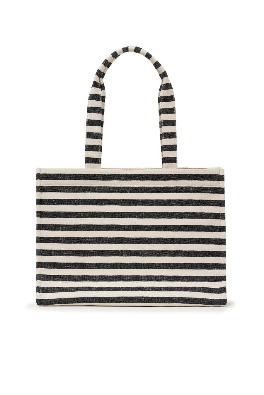 Anine Bing - Lara Tote Black and Natural Stripe