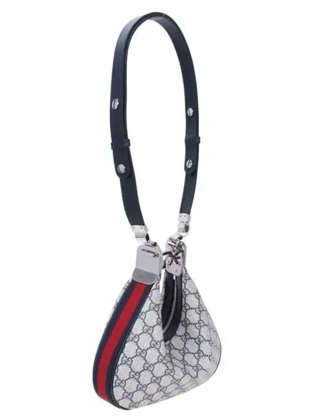 Attache Small Shoulder Bag Blue Beige
