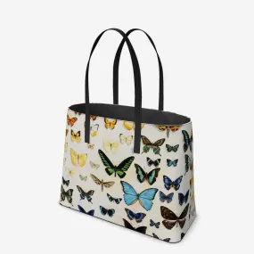 Butterfly Rainbow Leather Tote (Textured)