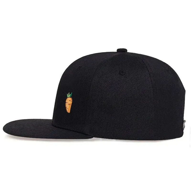 Carrot Black Snapback Cap