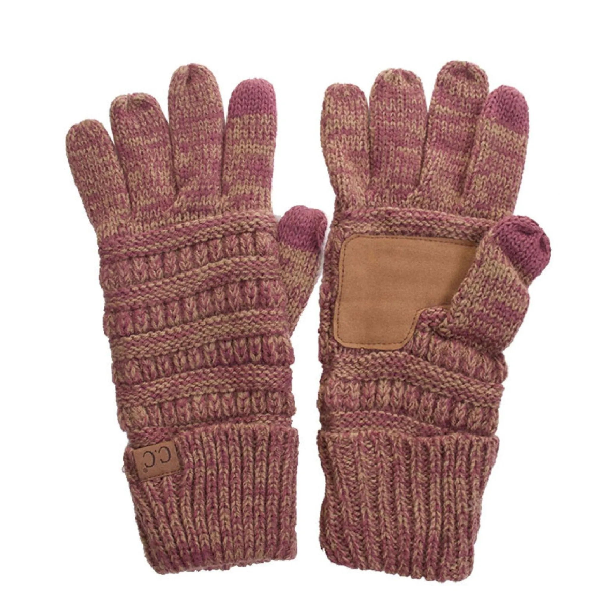 CC Brand Multi-Toned Touchscreen Tech Phone Gloves Winter Accessories