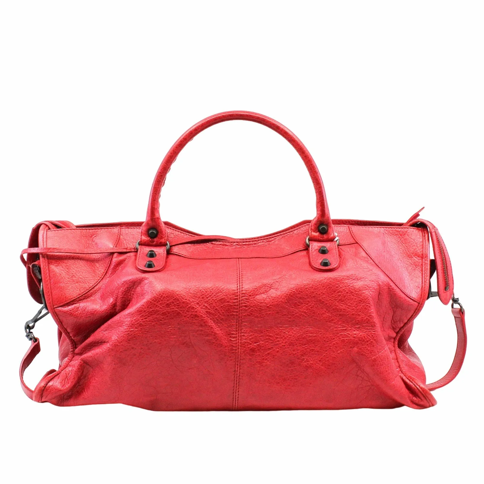 CITY HANDBAG LEATHER red