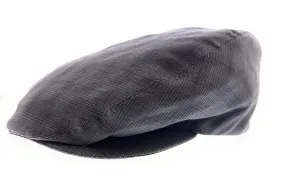 Dolce & Gabbana Deep Grey Linen Blend Plaid Flat Cap-Adult L