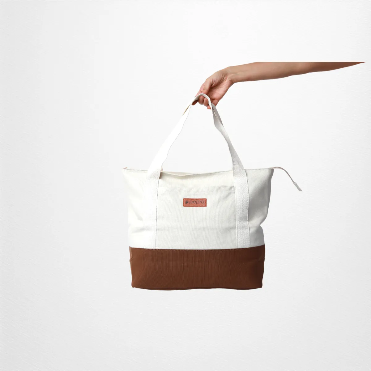 Dual Shade Carryall Tote Bag | Cotton Canvas | Hand-Crafted | Minimalistic Chic
