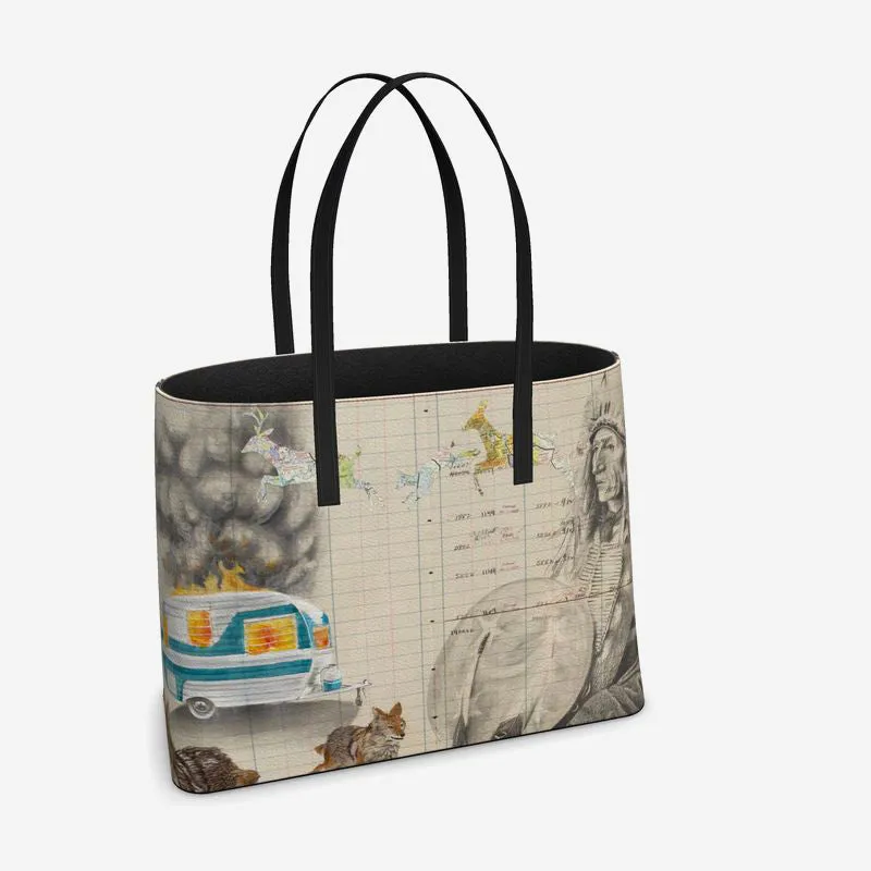 Fire Within Leather Tote (Textured)
