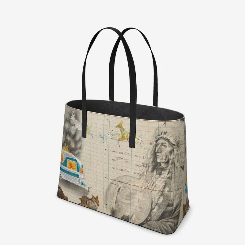 Fire Within Leather Tote (Textured)
