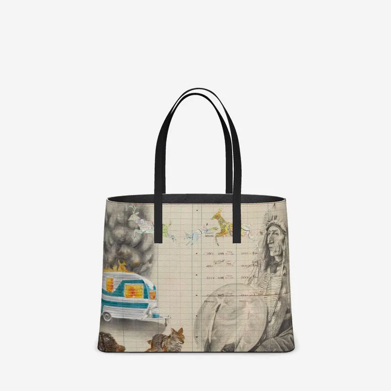 Fire Within Leather Tote (Textured)