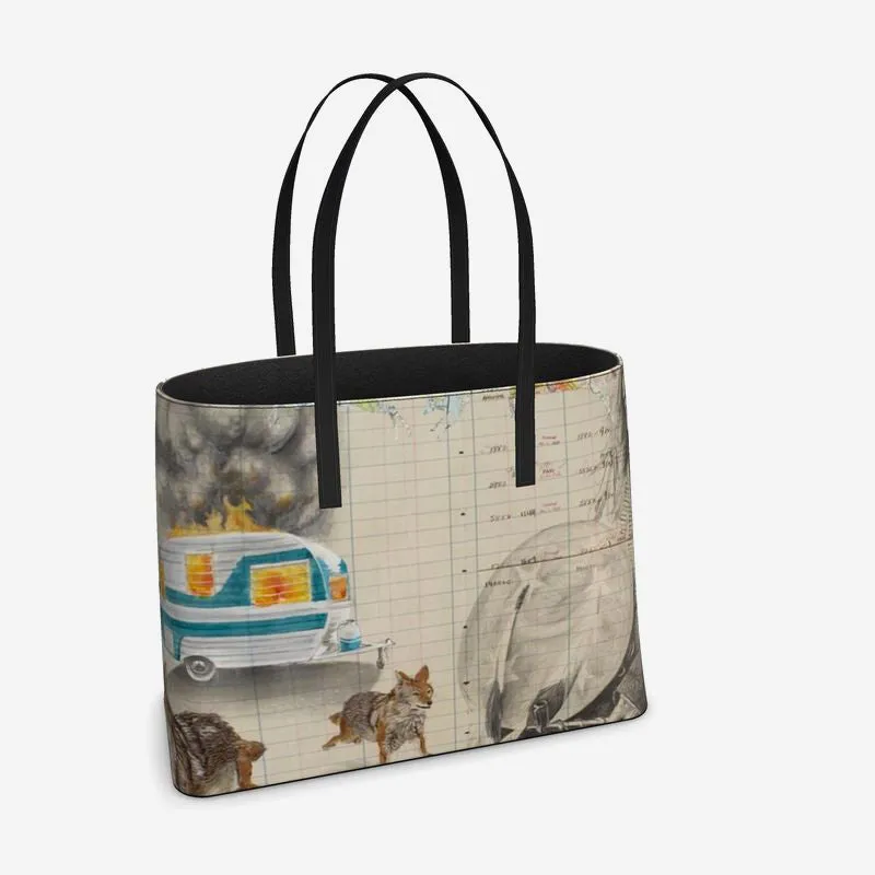Fire Within Leather Tote