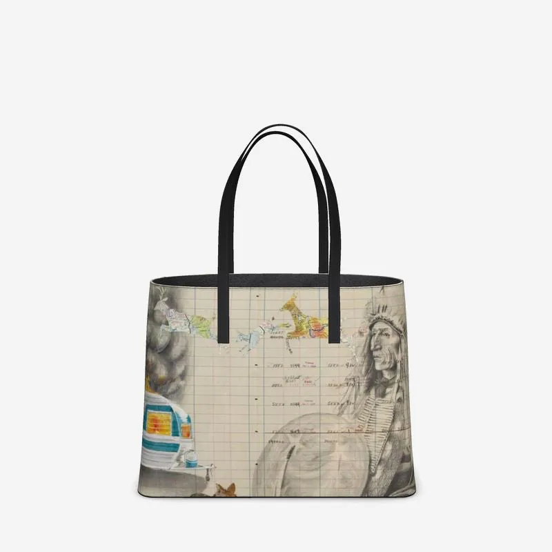 Fire Within Leather Tote
