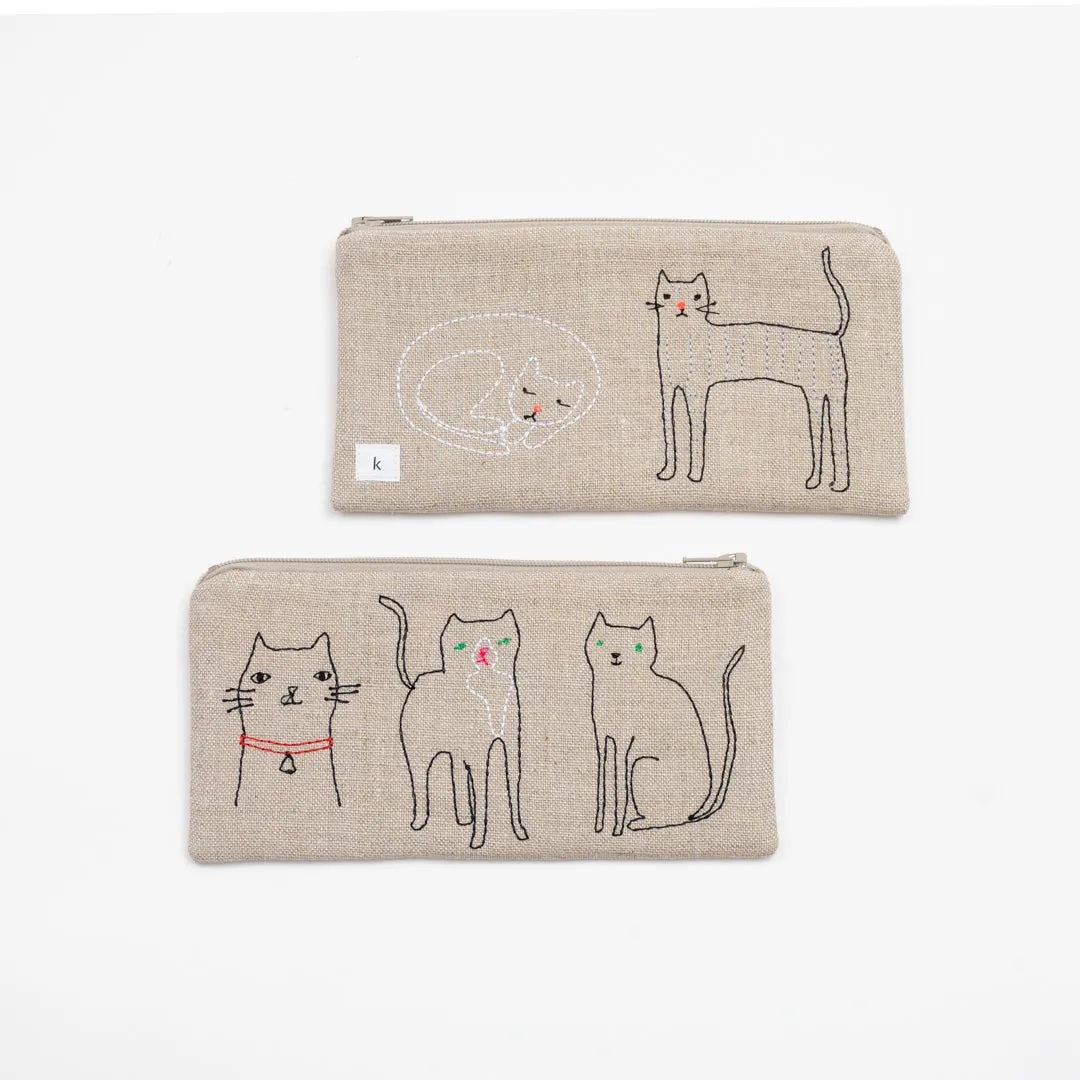 k studio Cats flat pouch