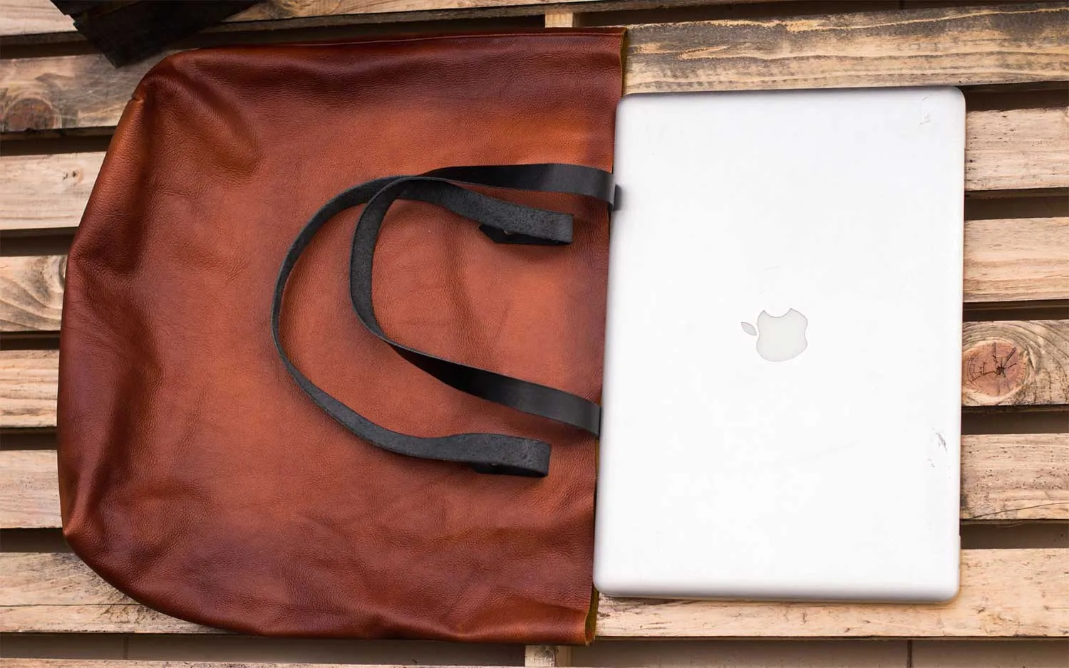 Keran Waxed Brown Leather Tote