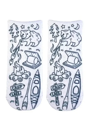 Living Royal Colouring Ankle Socks Camping