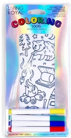 Living Royal Colouring Ankle Socks Camping