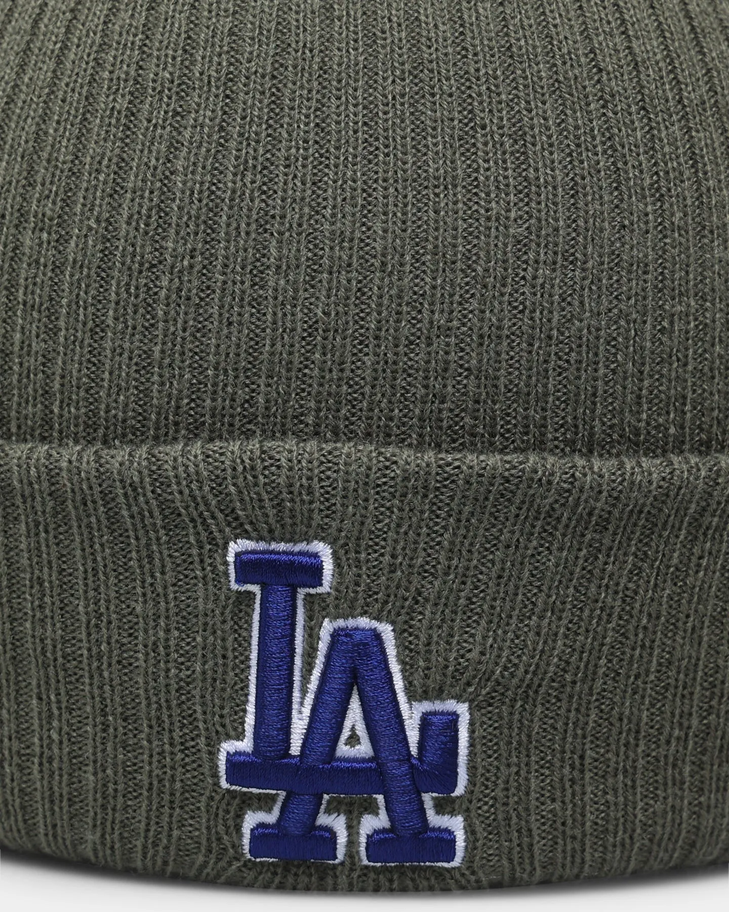 New Era Los Angeles Pom Knit Beanie Olive