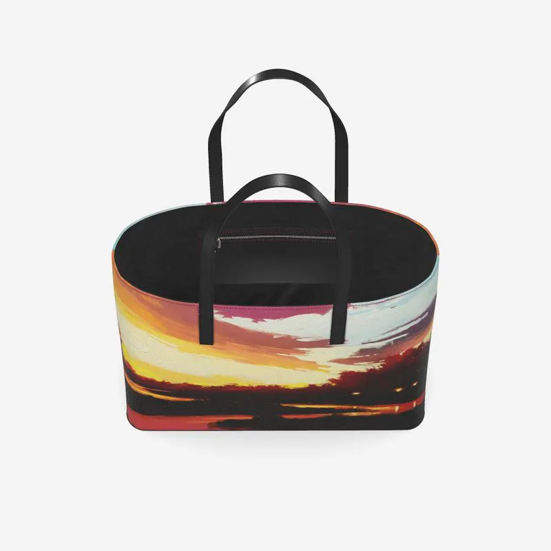 River Leads Leather Tote (Textured)
