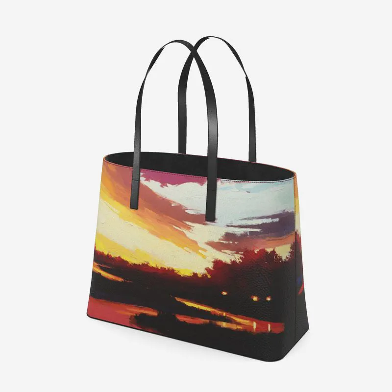River Leads Leather Tote (Textured)