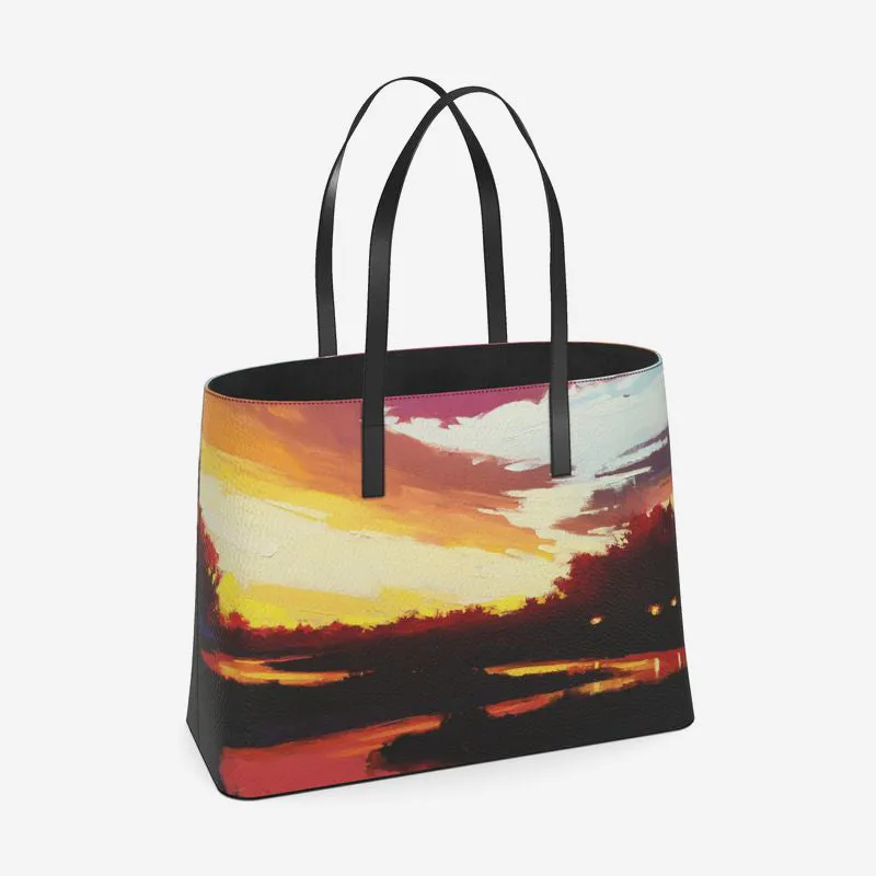 River Leads Leather Tote (Textured)