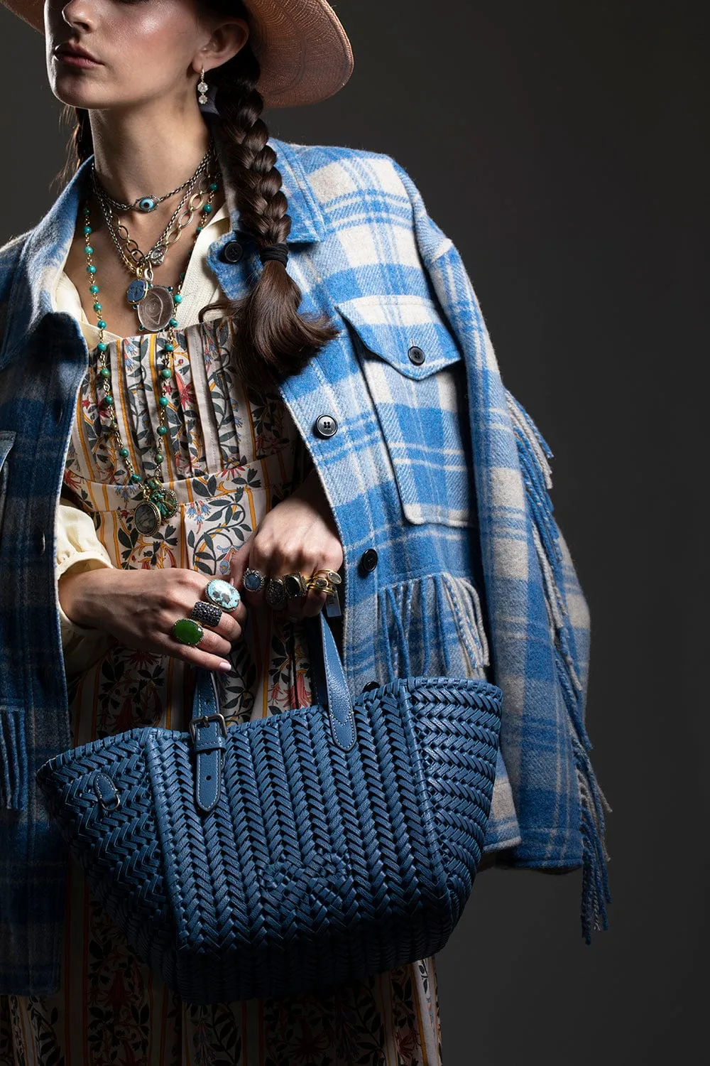 The Neeson Square Tote - Periwinkle