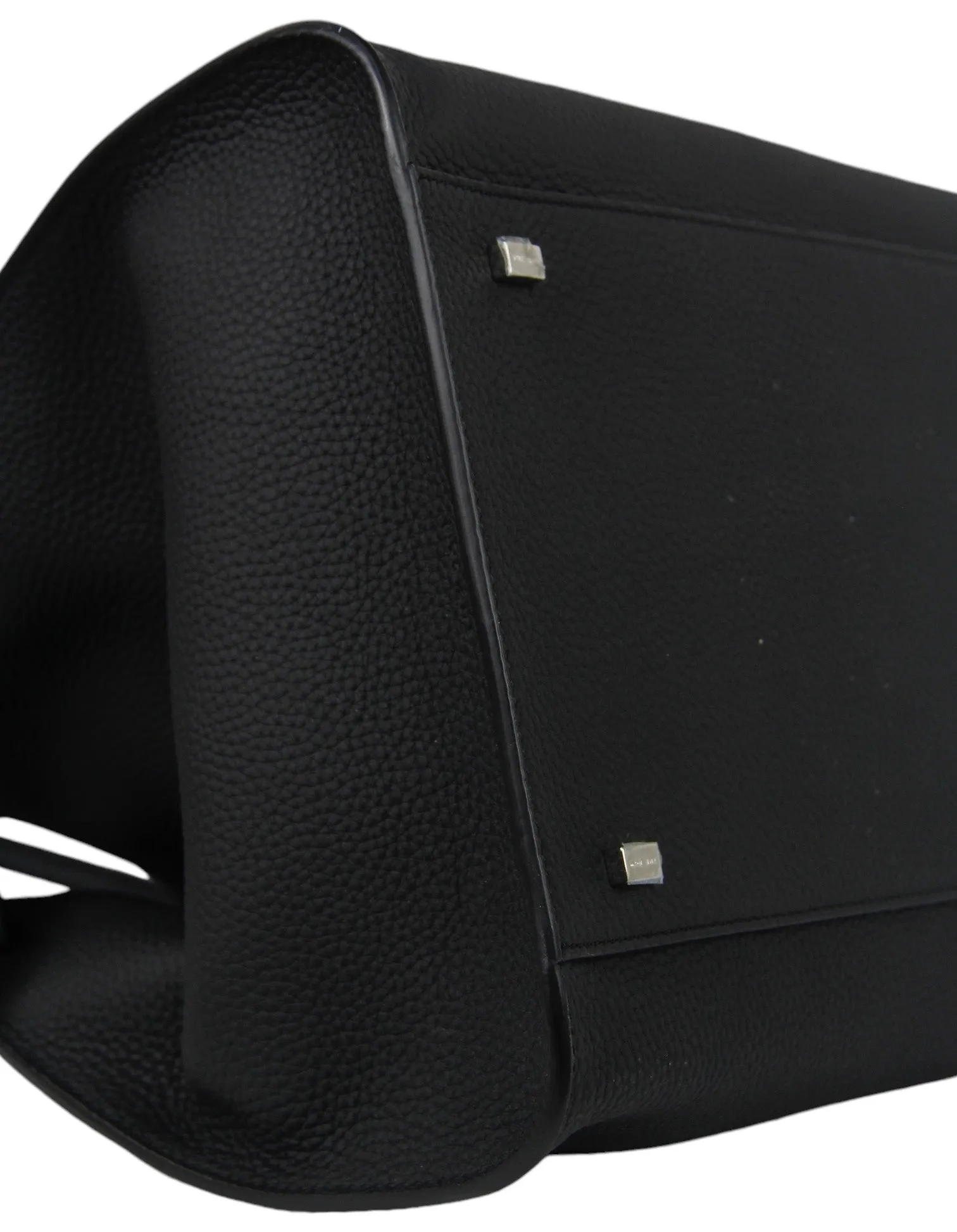 The Row Black Grained Leather Soft Margaux 15 Bag