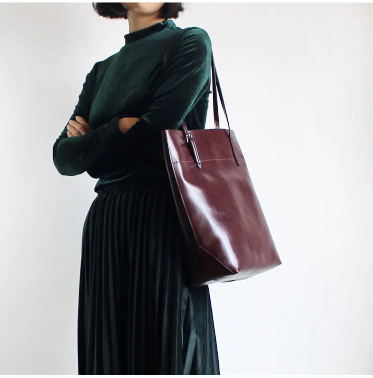 Womens Green Leather Tote Bag Handbags Shoulder Bag for Women